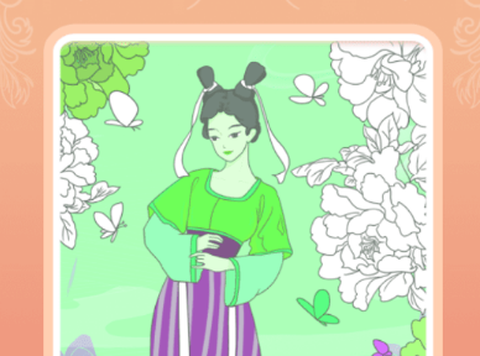 少女贴画图1