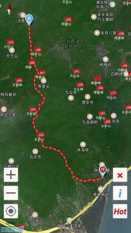 杭州登山地图图2