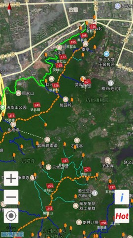 杭州登山地图图3