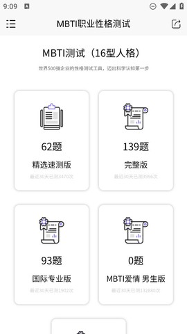 MBTI职业性格测试截图1