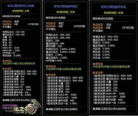 龙之谷三件套是什么[图1]