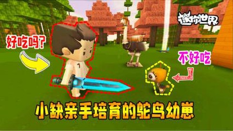 迷你世界怎么生小鸵鸟