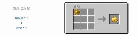 我的世界黄金怎么做