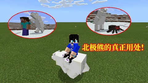 我的世界怎么骑北极熊