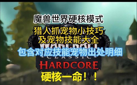 魔兽世界猎人抓什么宝宝