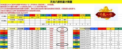 天龙八部强化伤害怎么算