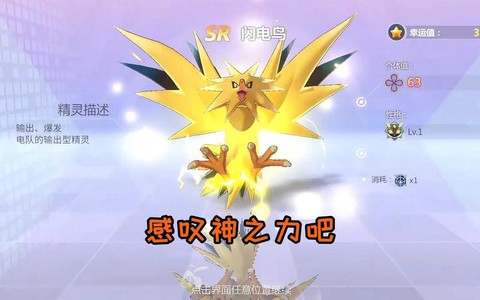 神奇宝贝雷电鸟怎么抓