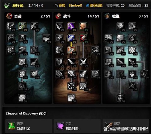 魔兽世界盗贼什么天赋好