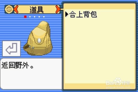 口袋妖怪怎么打开背包[图1]
